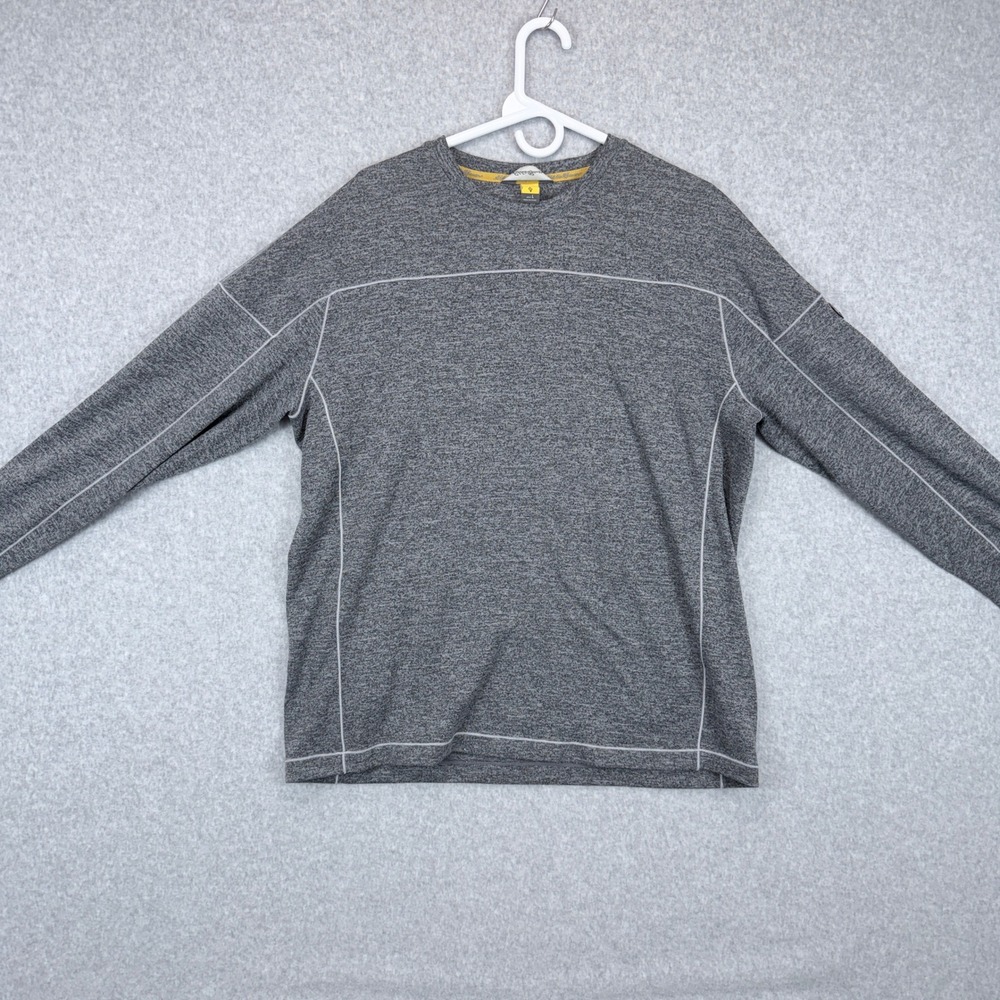 Eddie Bauer Long Sleeve Shirt Mens L Gray Gorpcore Outdoor Minimalist Athletic